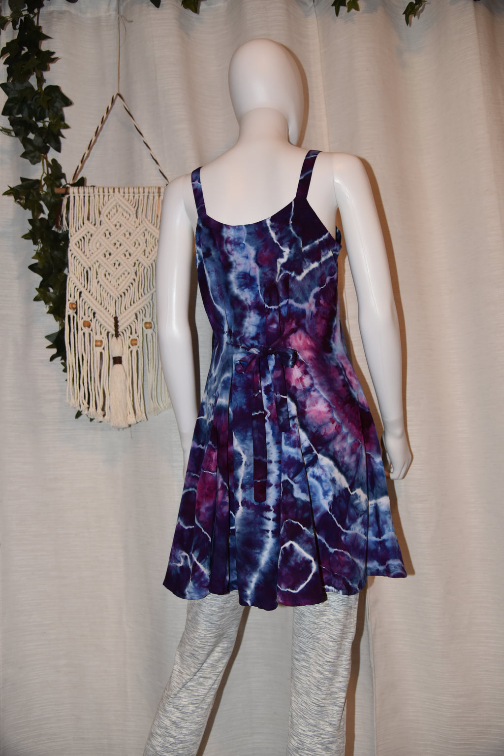 S - Short Rayon Dress - Purple Geode