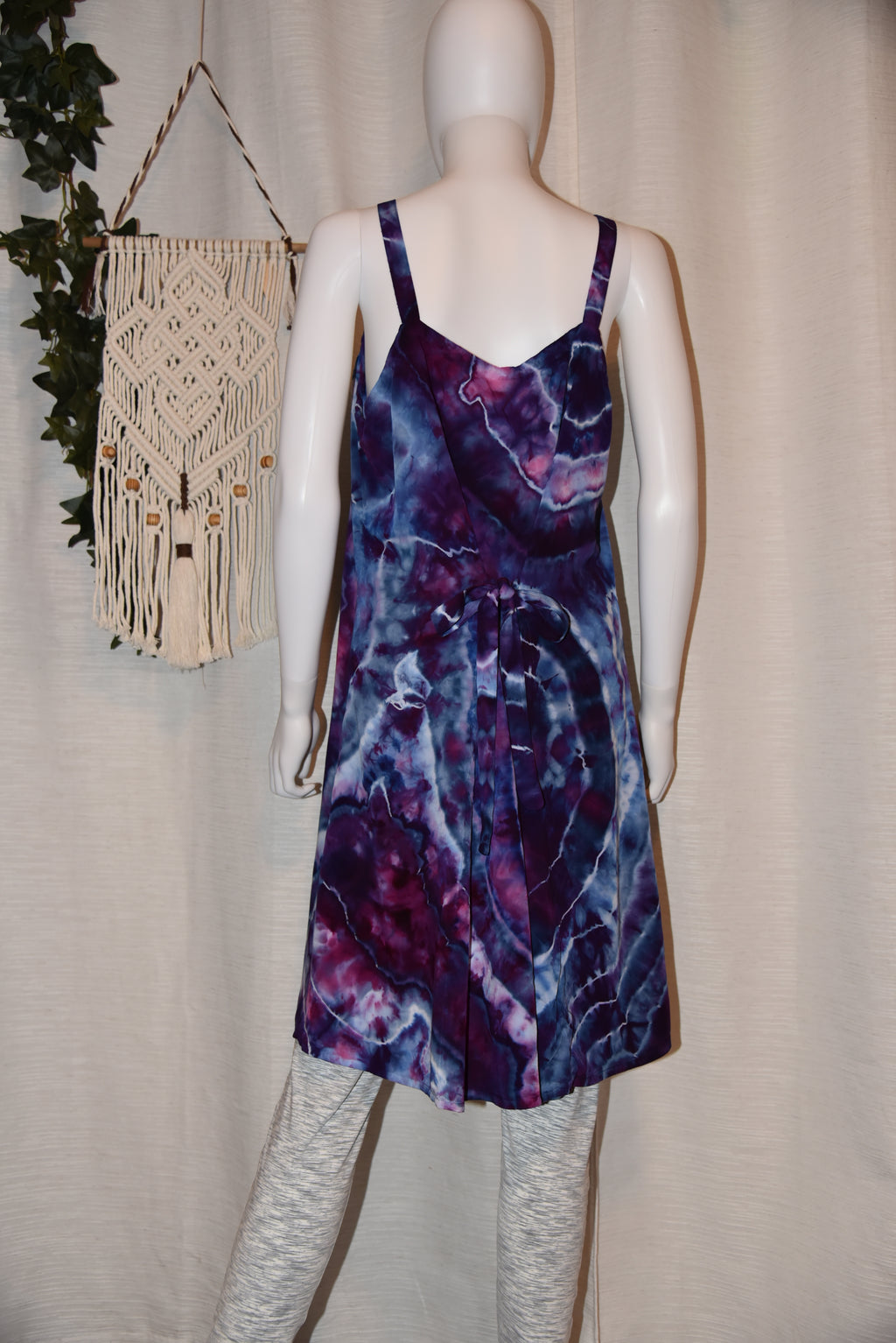 XL - Short Rayon Dress - Purple Geode