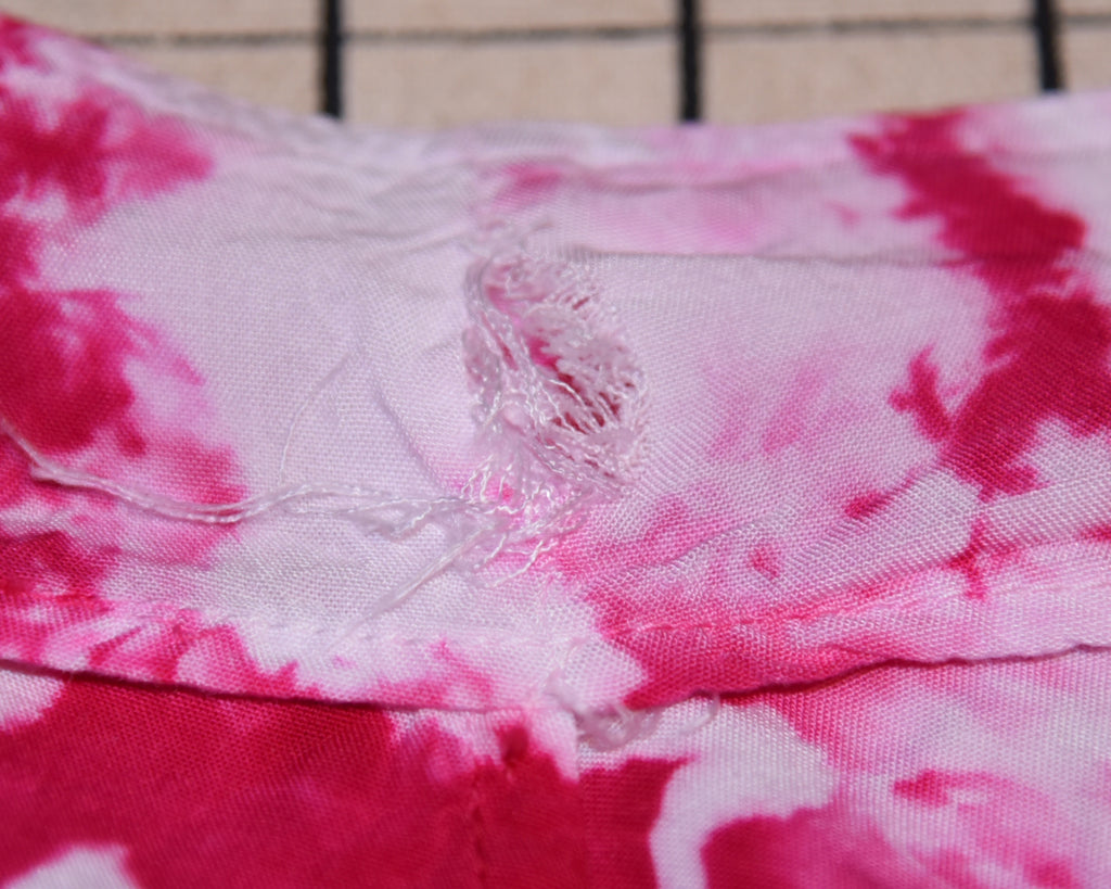Short Rayon Wrap Skirt - Hot Pink