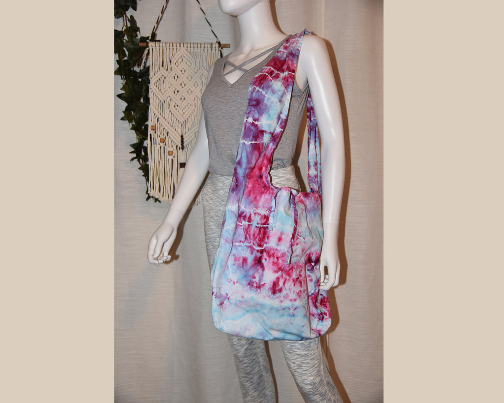 Wide Strap Hobo Bag - Pink, Blue, Purple