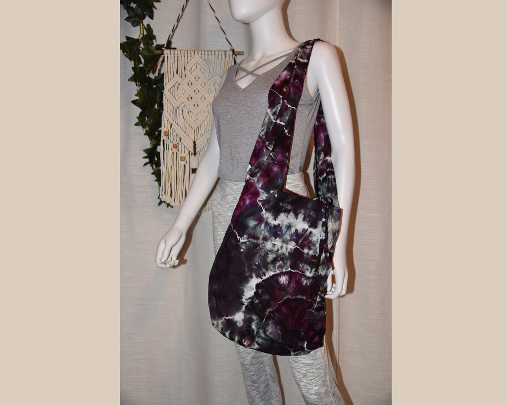 Wide Strap Hobo Bag - Black, Grey, Purple