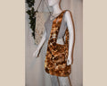 Wide Strap Hobo Bag - Golden Brown