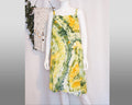 2XL - Short Rayon Dress - Green Yellow Geode