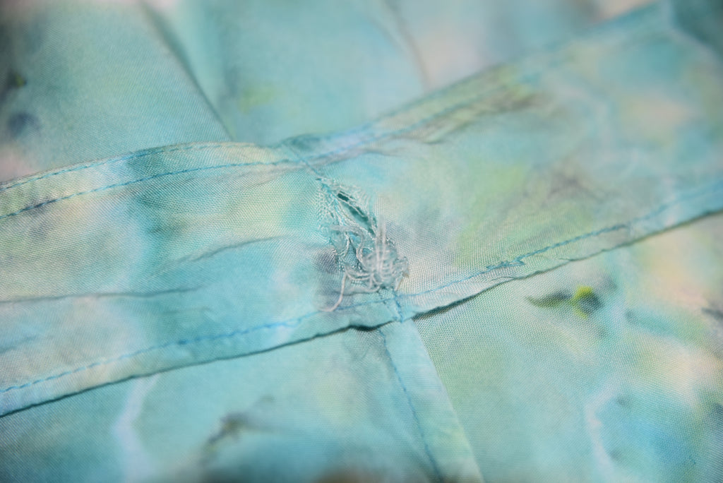 Short Rayon Wrap Skirt - Aqua