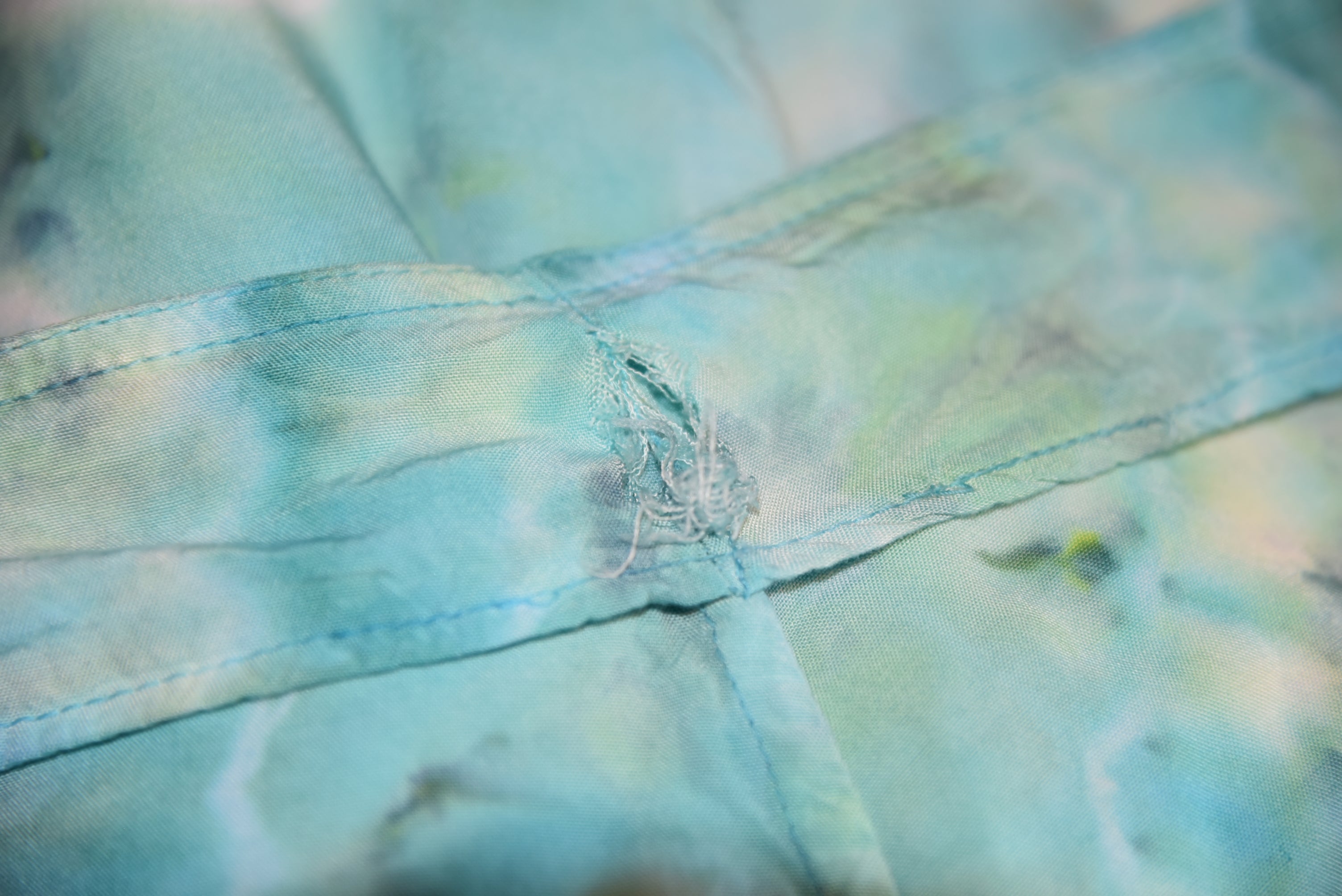 Short Rayon Wrap Skirt - Aqua