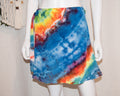 Short Rayon Wrap Skirt - Rainbow