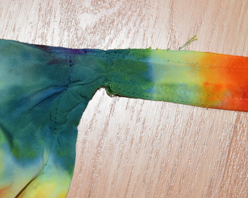 Short Rayon Wrap Skirt - Rainbow