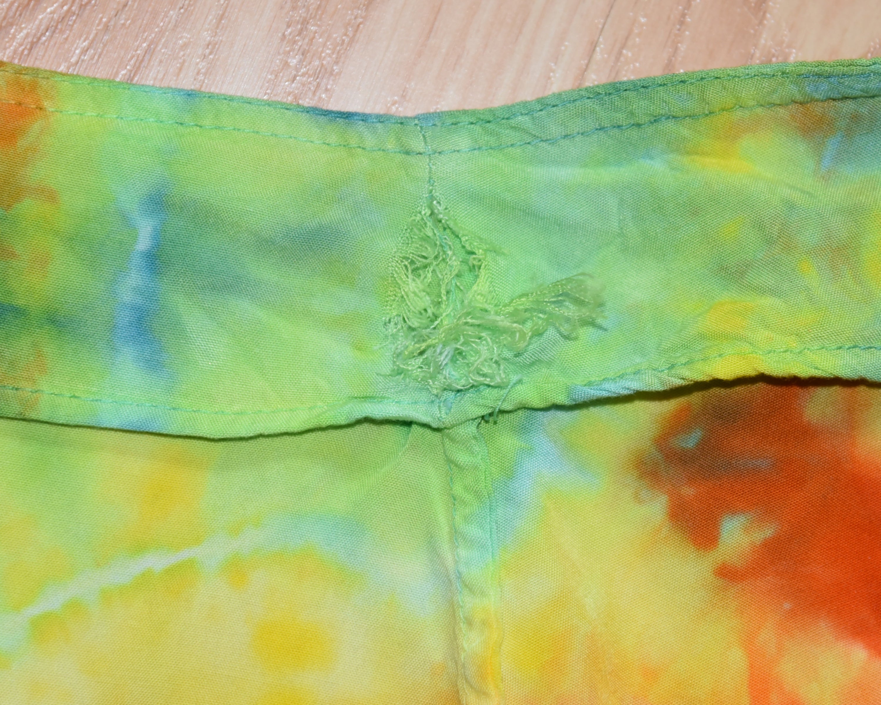 Short Rayon Wrap Skirt - Rainbow