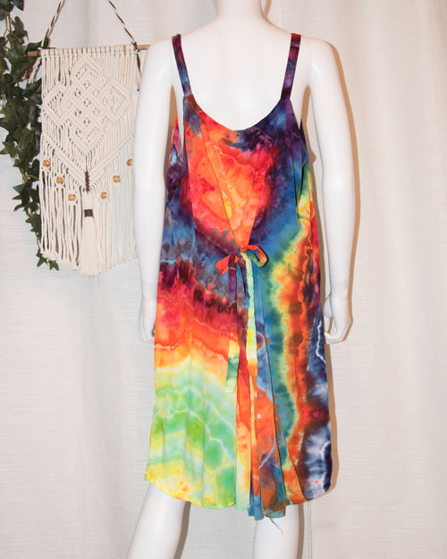 2XL - Short Rayon Dress - Rainbow Geode