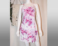 S - Short Rayon Dress - Pink Purple White Geode