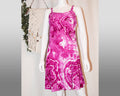 M - Short Rayon Dress - Magenta Geode