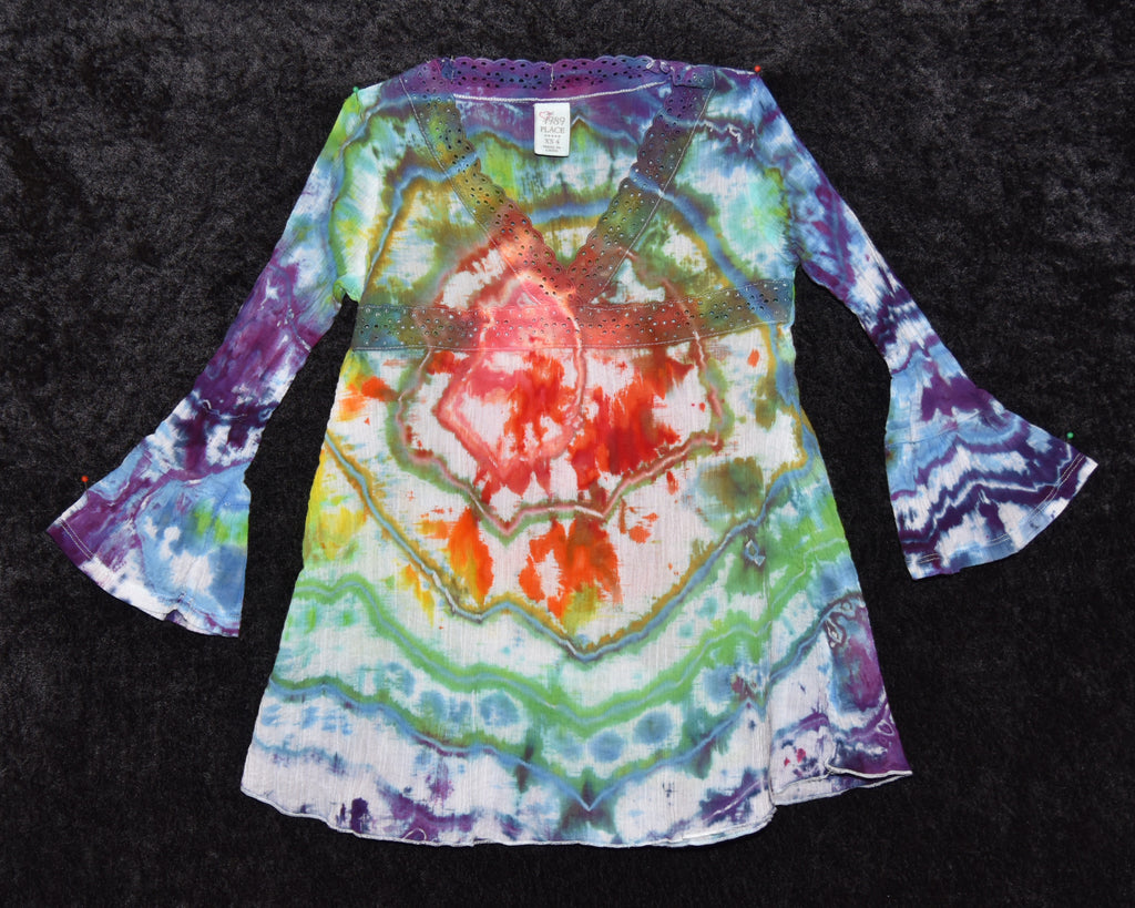 Youth - XS (4) - Bathing Suit Coverup - Rainbow colors