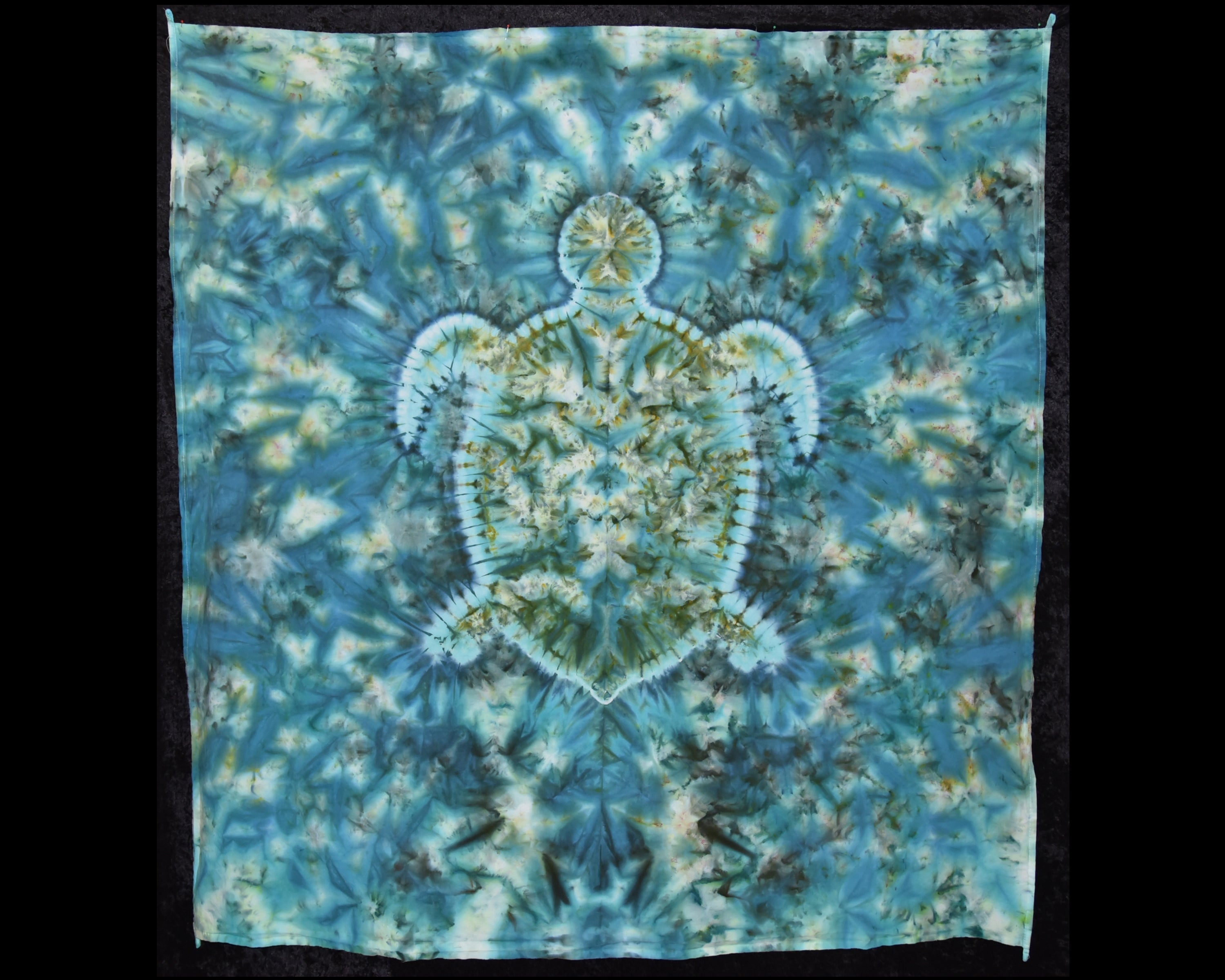 Blue Green Turtle Tapestry - 52" x 55"