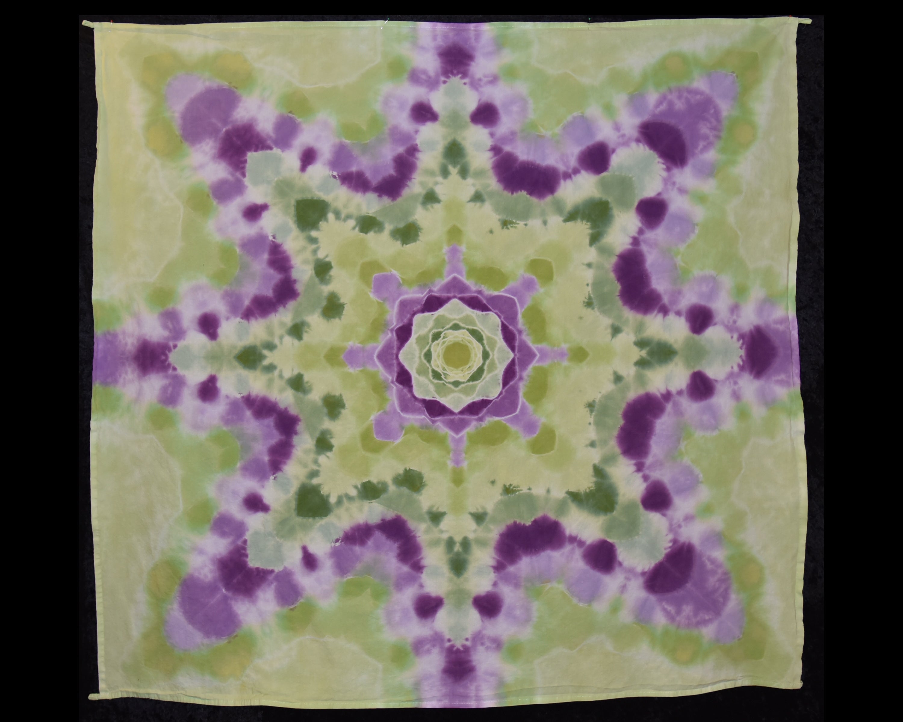 Purple Green Mandala Tapestry - 51" x 54"