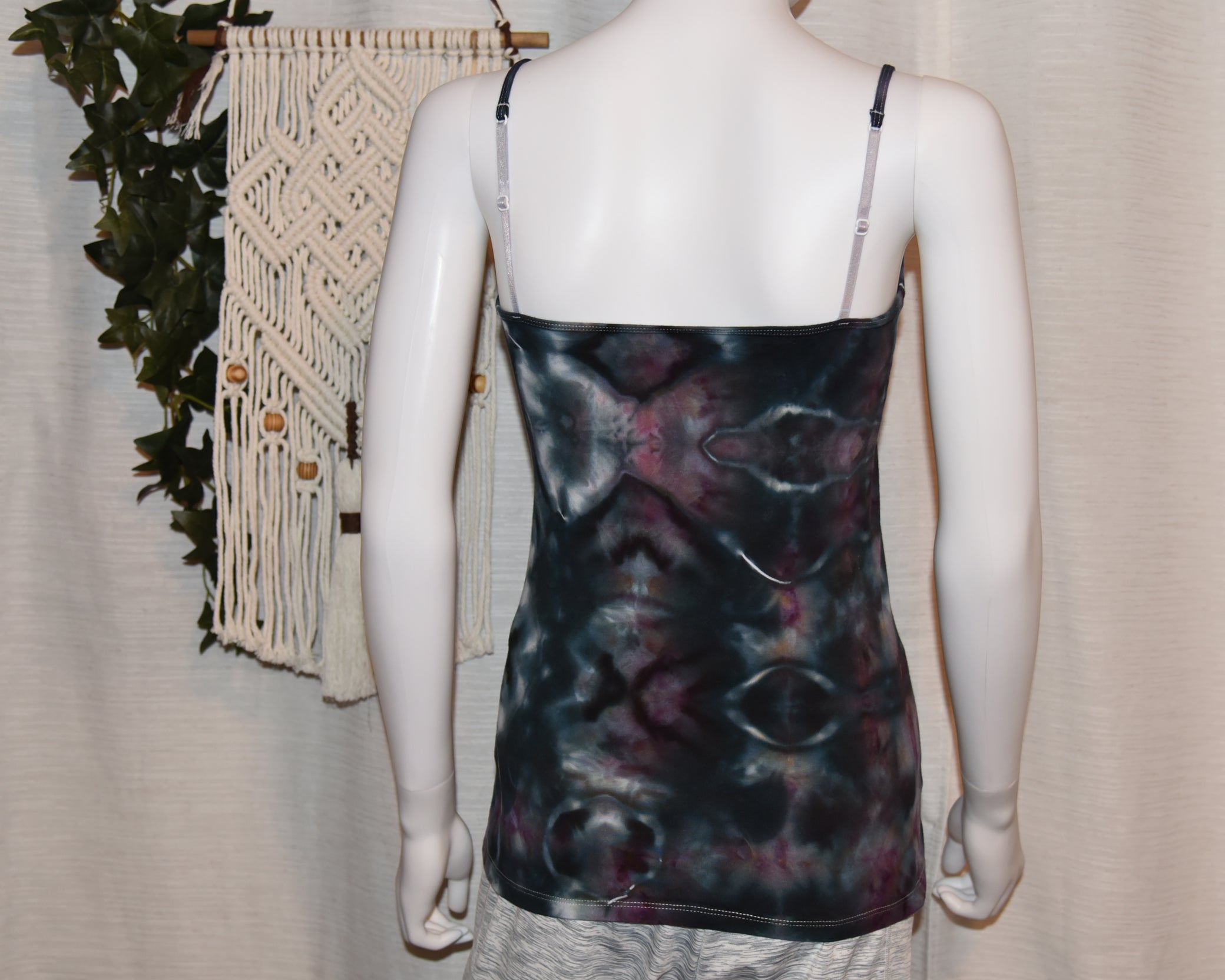 Camisole Top - Medium - Black Gray Wine