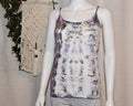 Camisole Top - Medium - Purple Gray Yellow