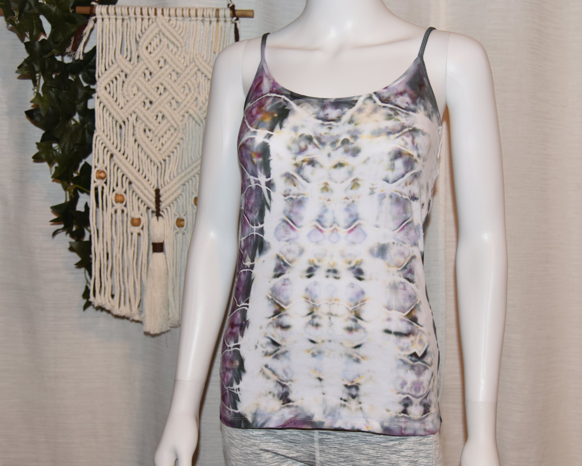 Camisole Top - Medium - Purple Gray Yellow