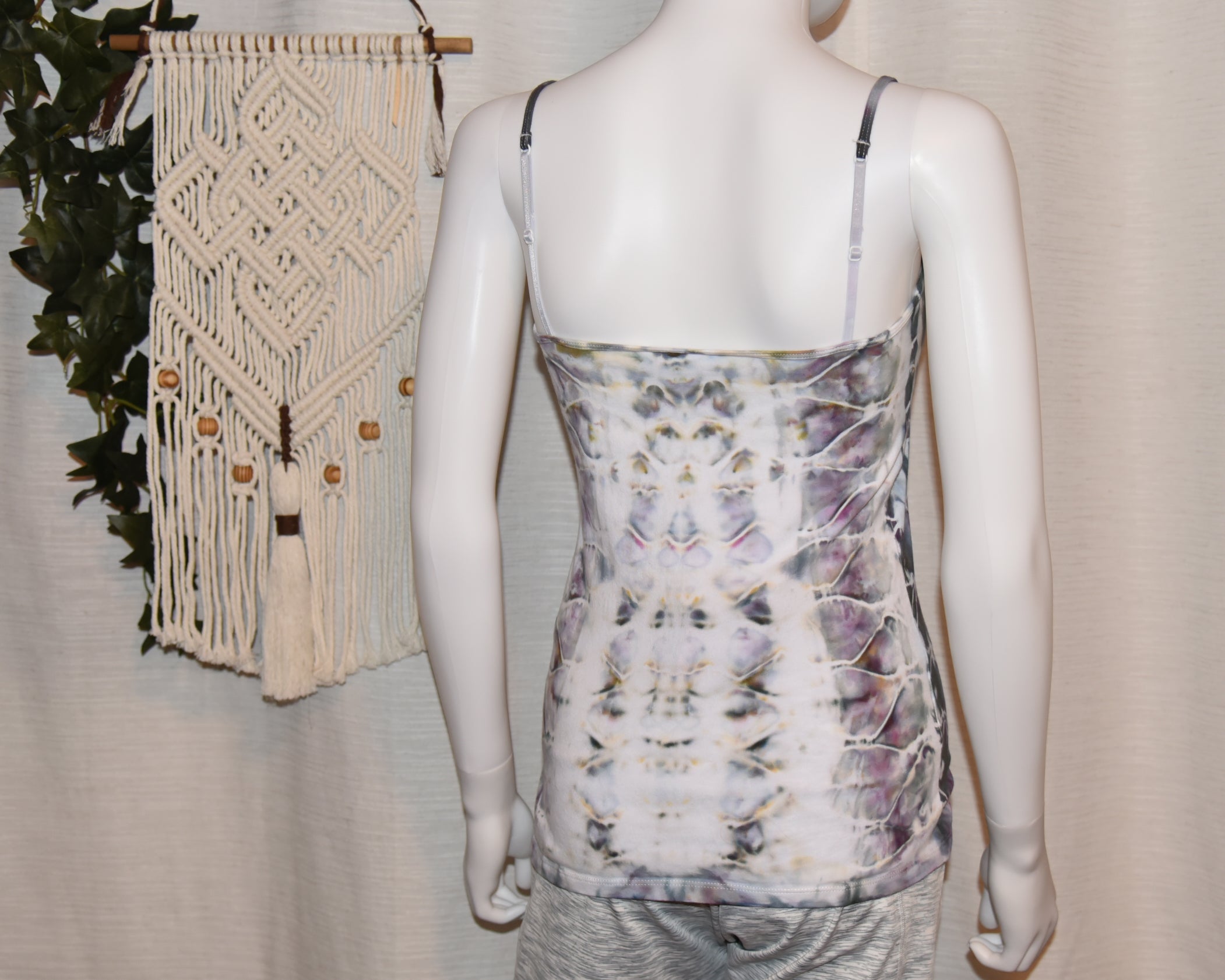 Camisole Top - Medium - Purple Gray Yellow