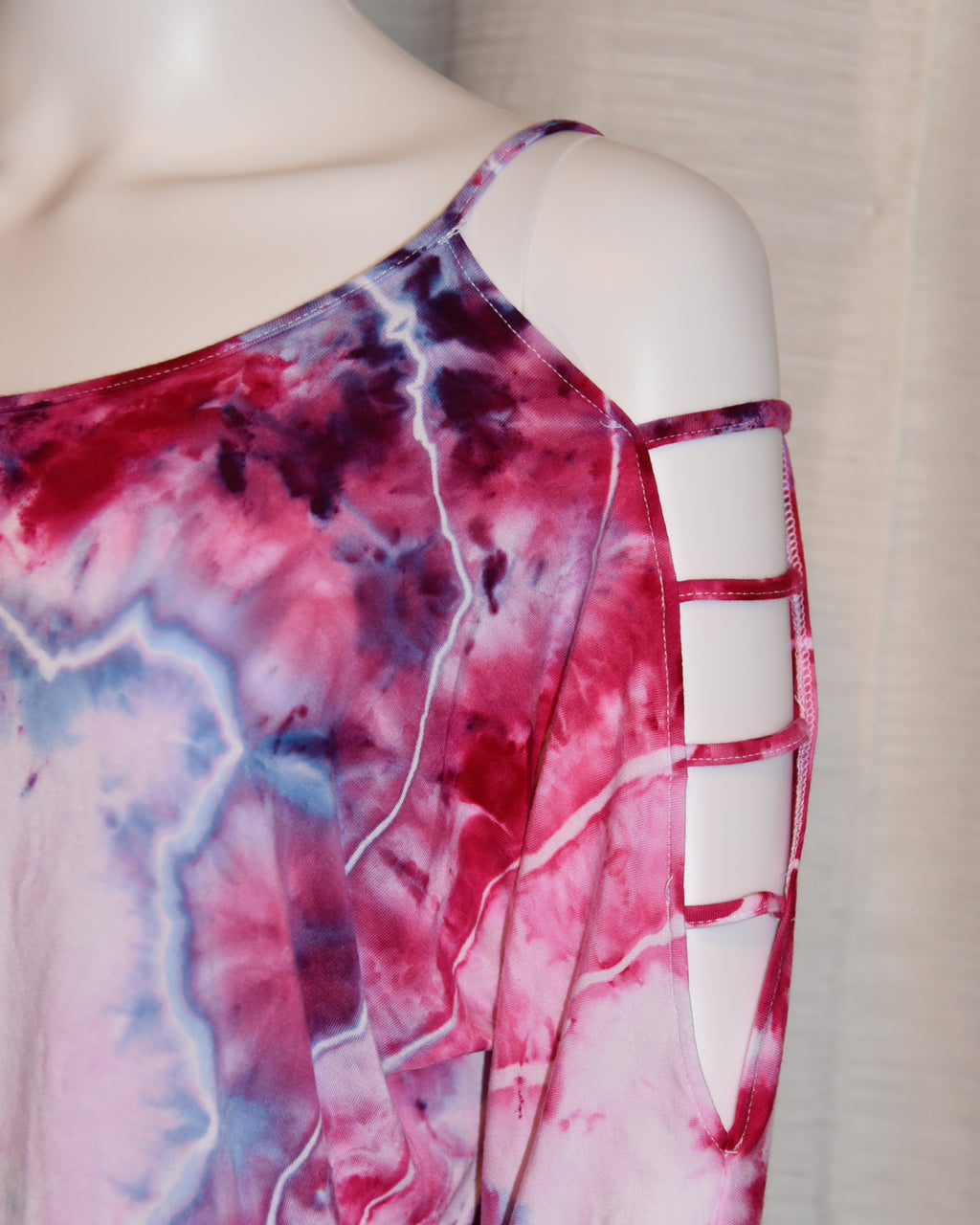 Large - Strappy Shoulder Rayon T-Shirt