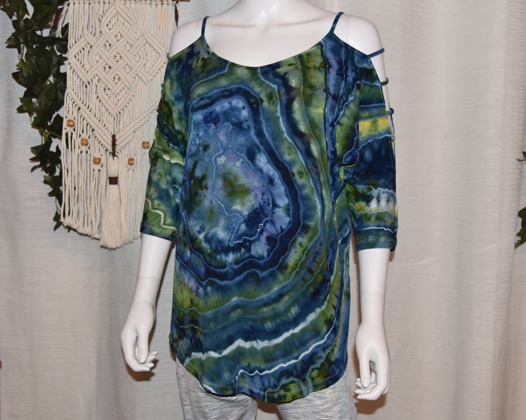 Extra Large - Strappy Shoulder Rayon T-Shirt