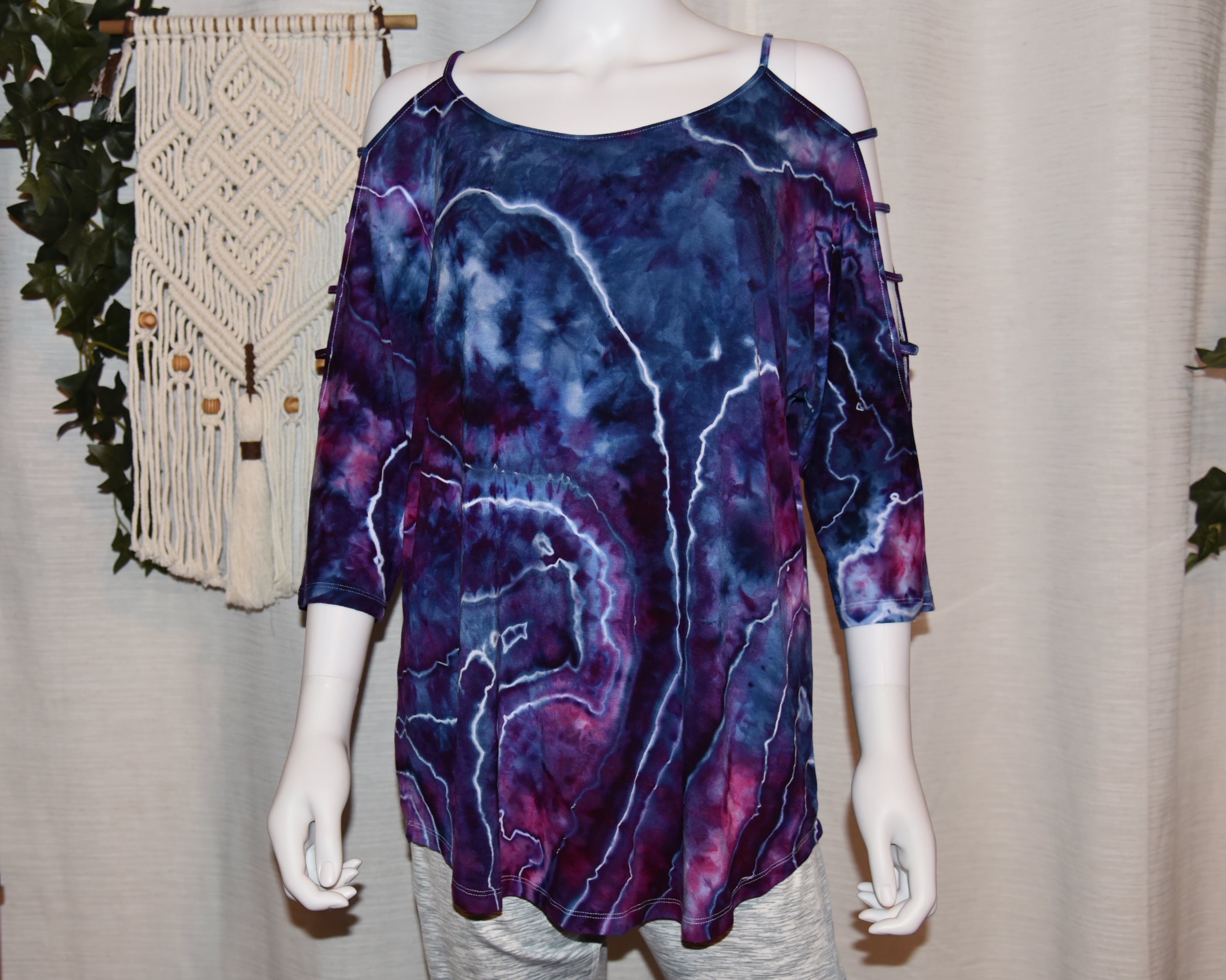 XXL - Strappy Shoulder Rayon T-Shirt