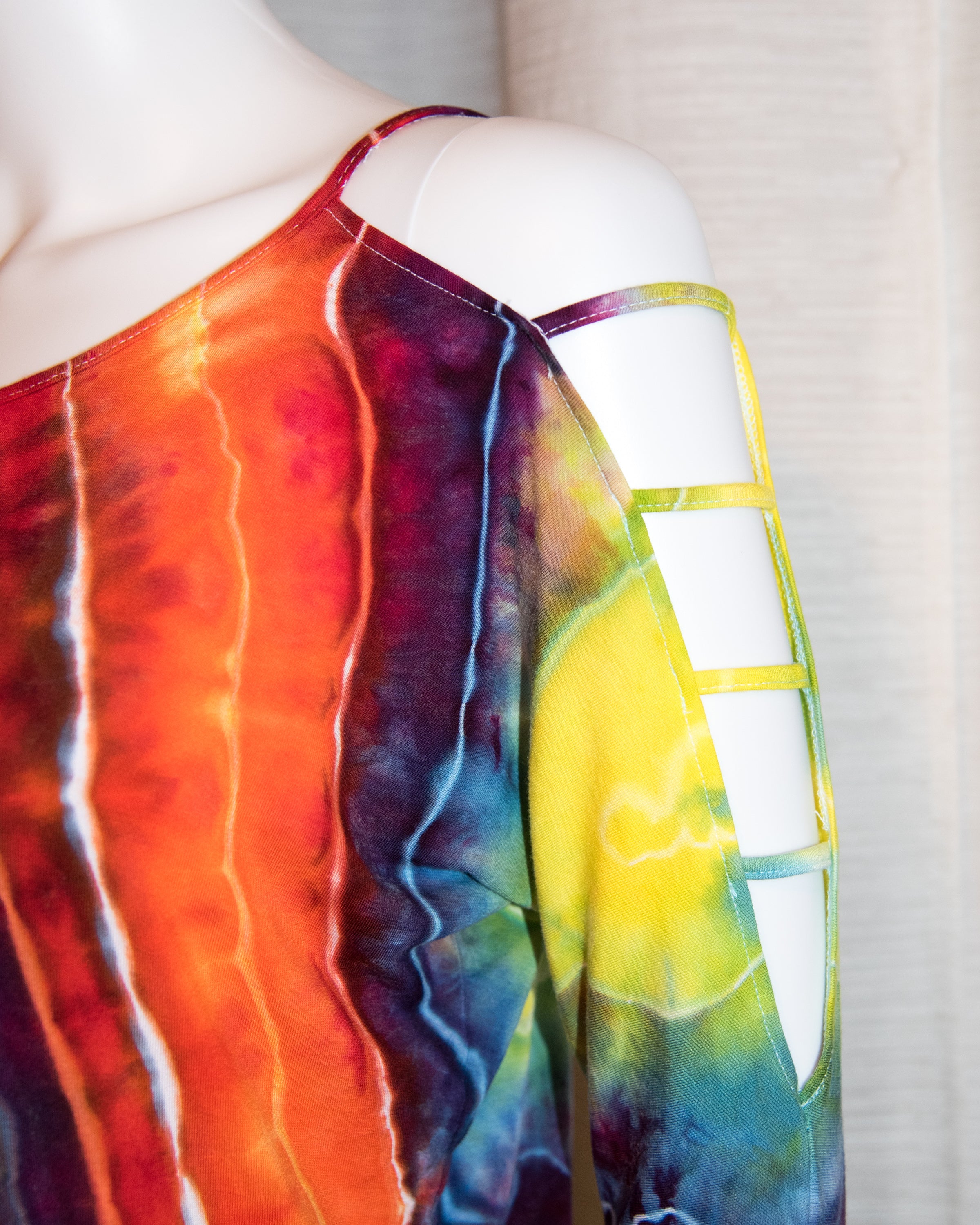 Medium - Strappy Shoulder Rayon T-Shirt