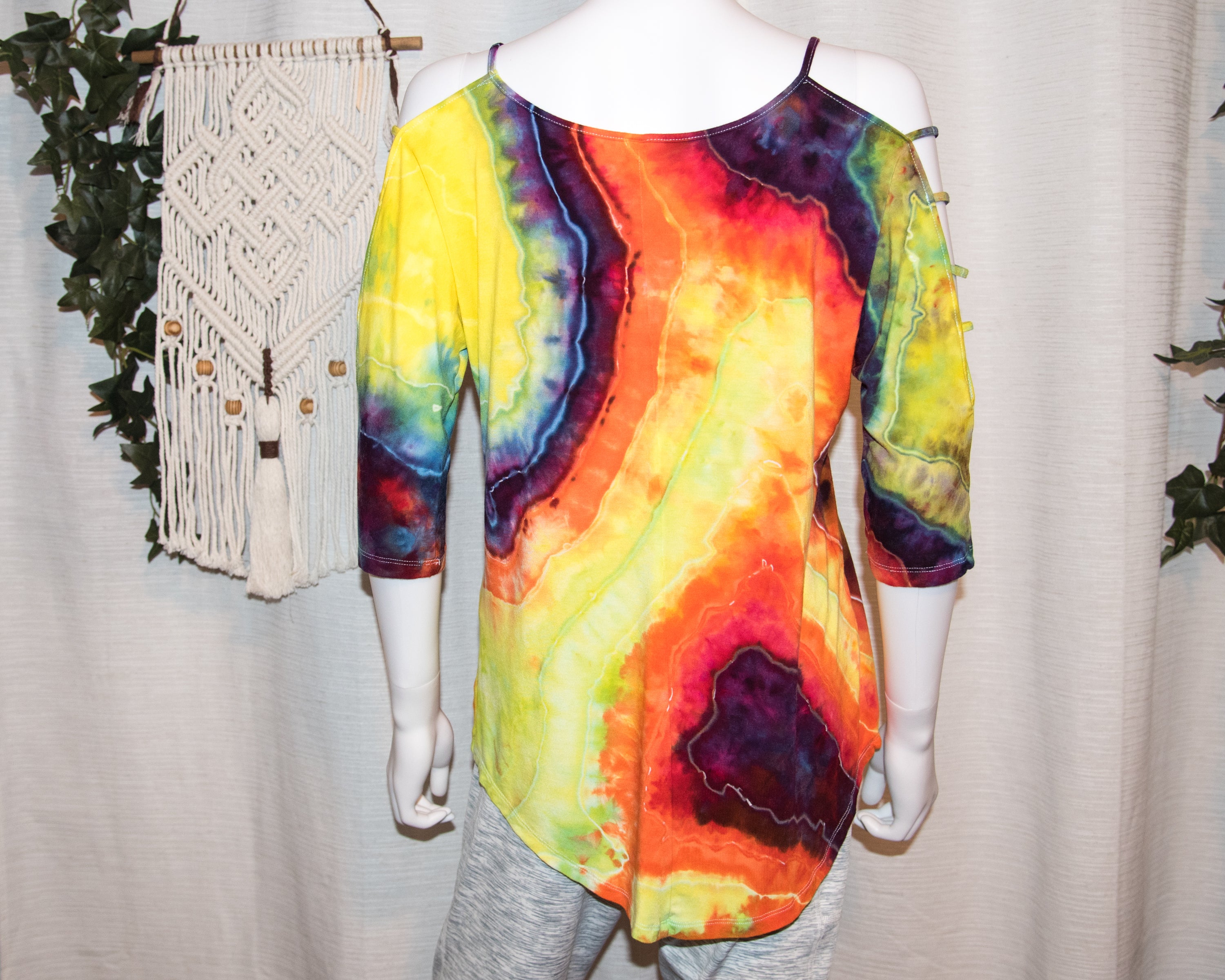 Medium - Strappy Shoulder Rayon T-Shirt