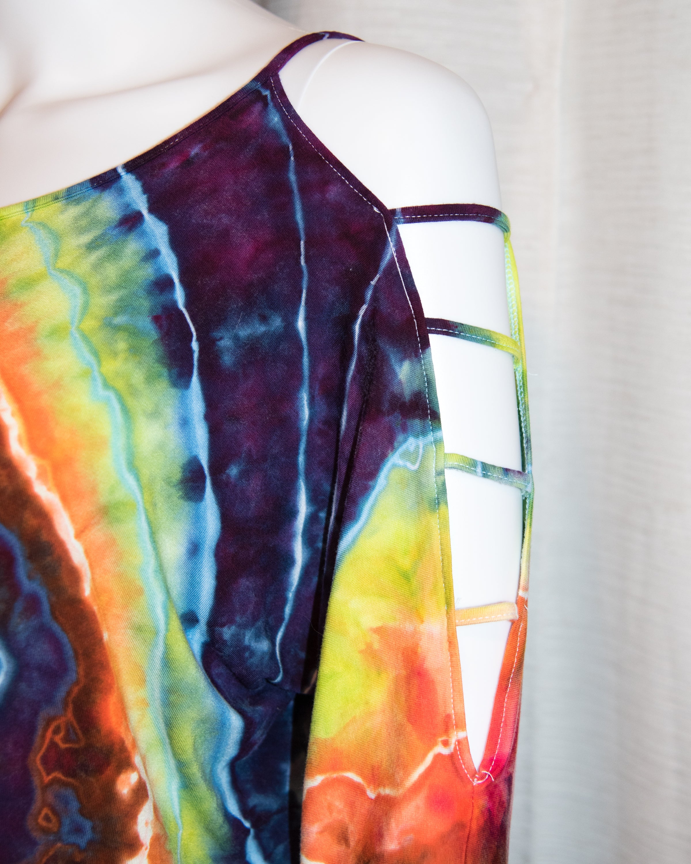 Extra Large - Strappy Shoulder Rayon T-Shirt