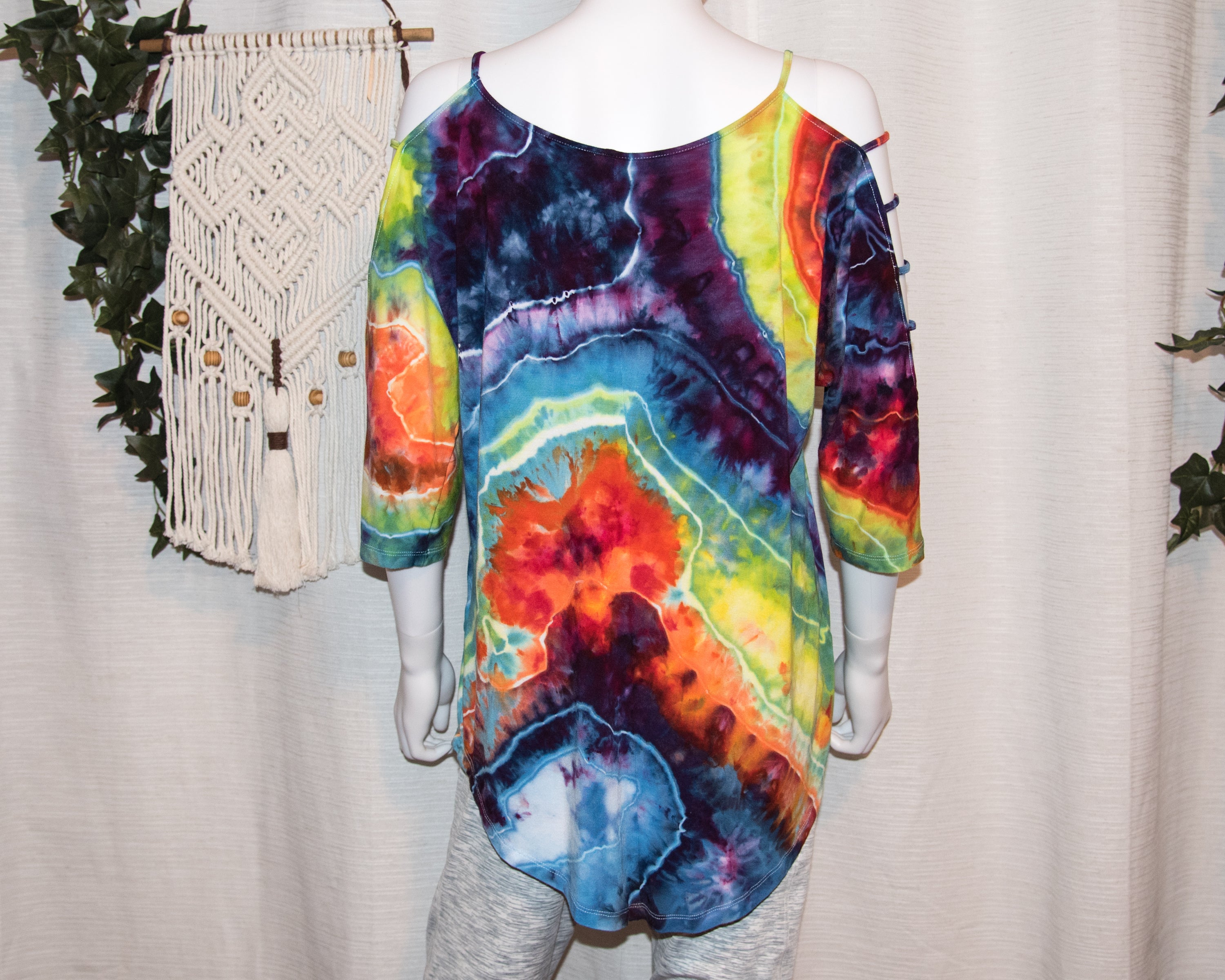 Extra Large - Strappy Shoulder Rayon T-Shirt