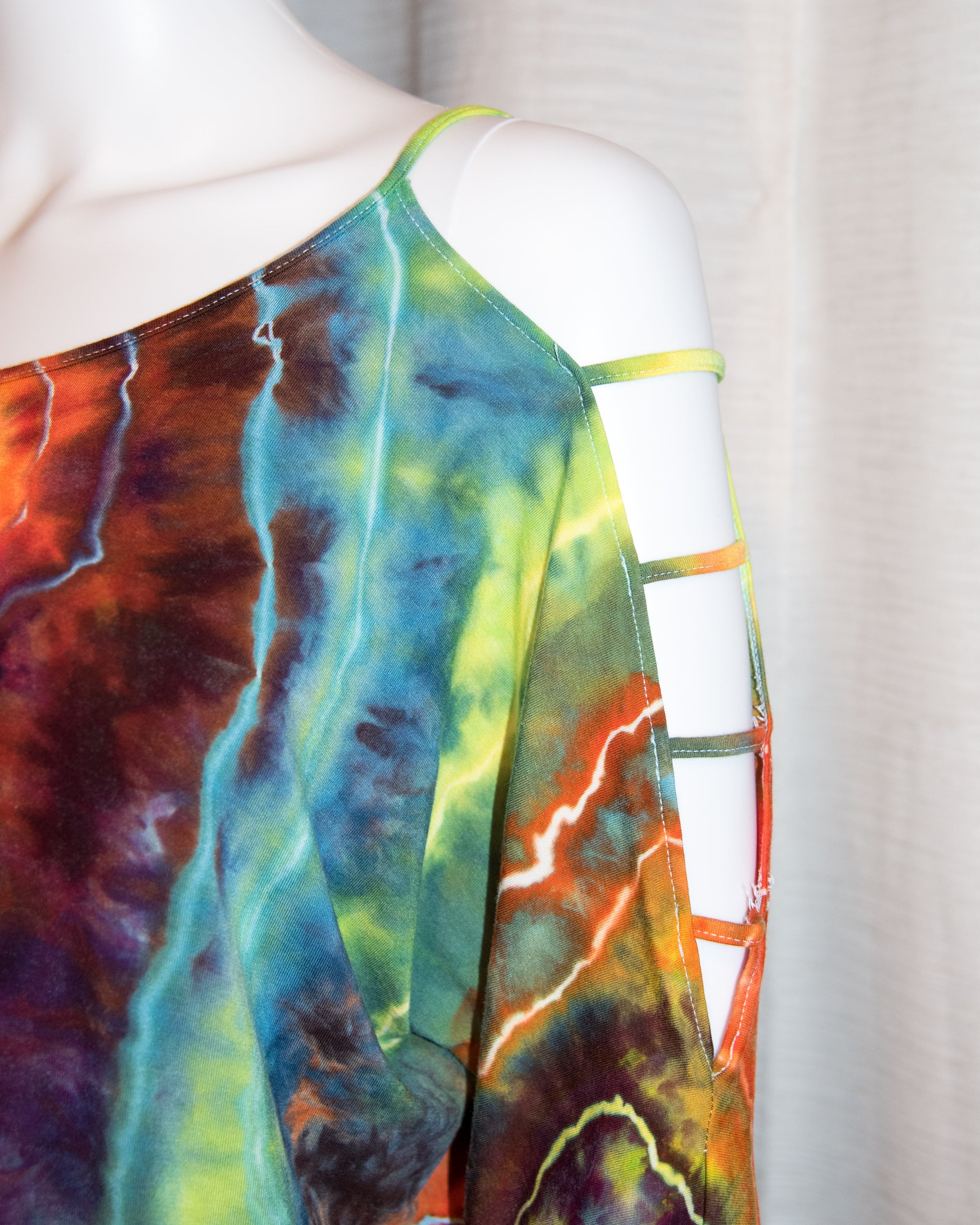 XXL - Strappy Shoulder Rayon T-Shirt