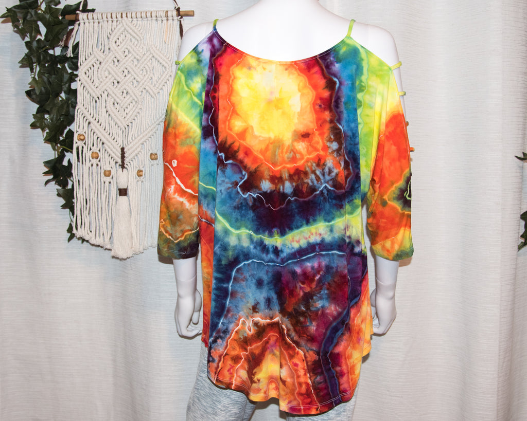XXL - Strappy Shoulder Rayon T-Shirt