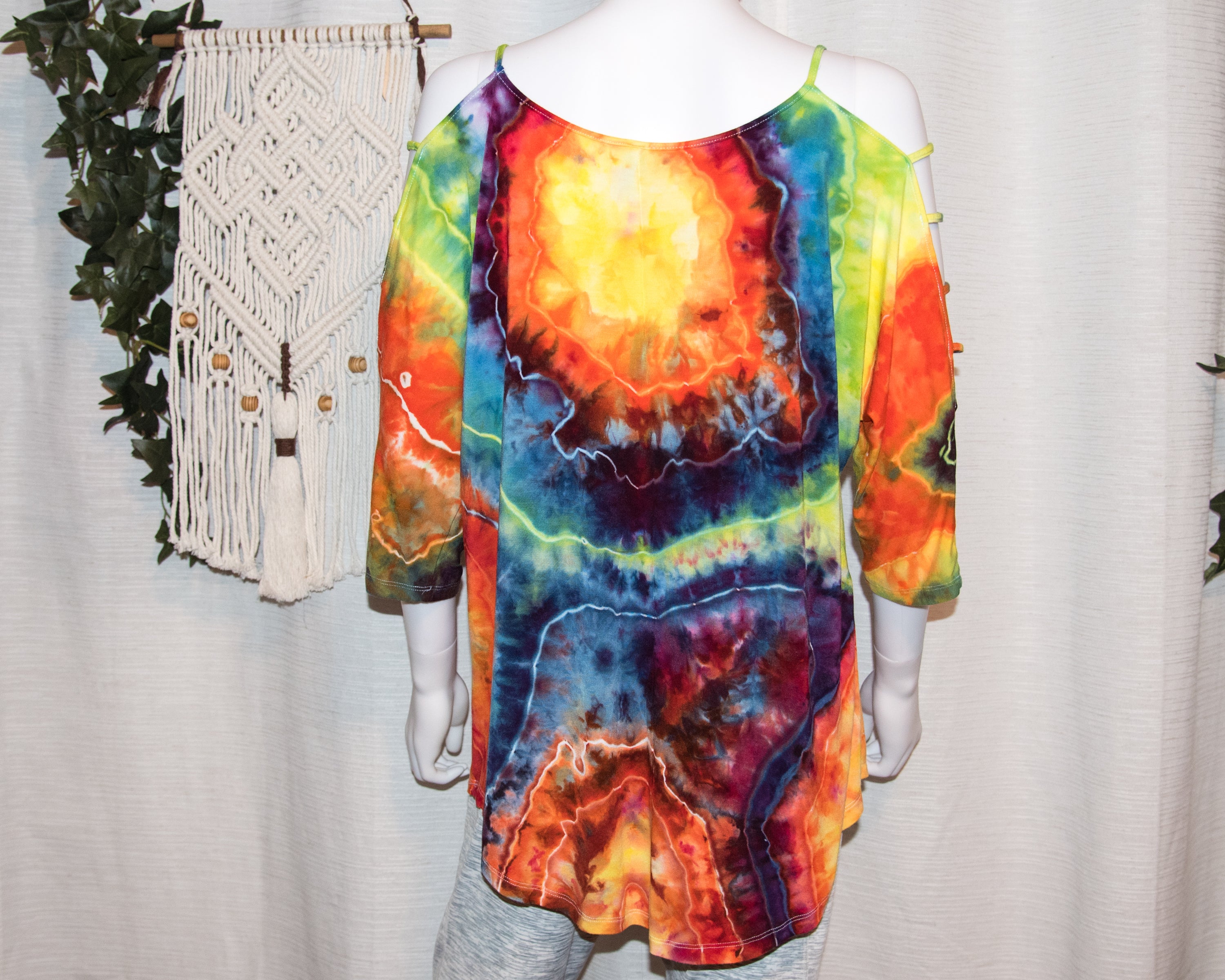 XXL - Strappy Shoulder Rayon T-Shirt