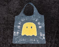Cotton Shopping Bag - Yellow and Black Ghost
