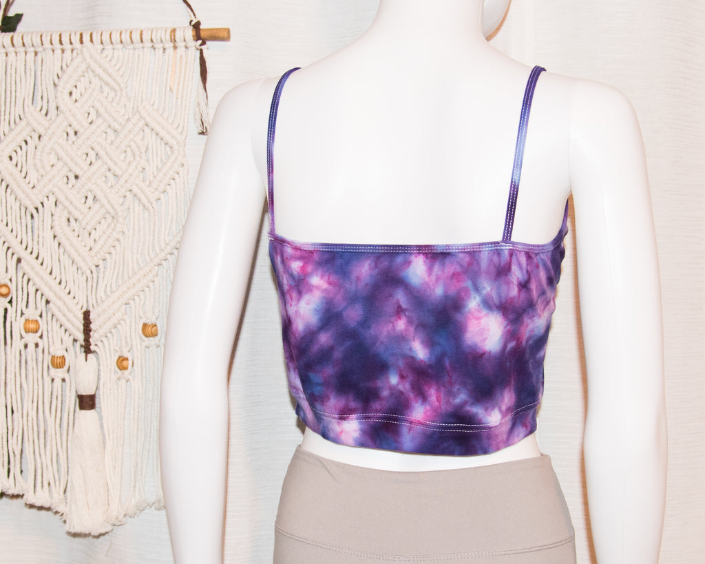 Women's Cropped Tank Top - Large - Purple