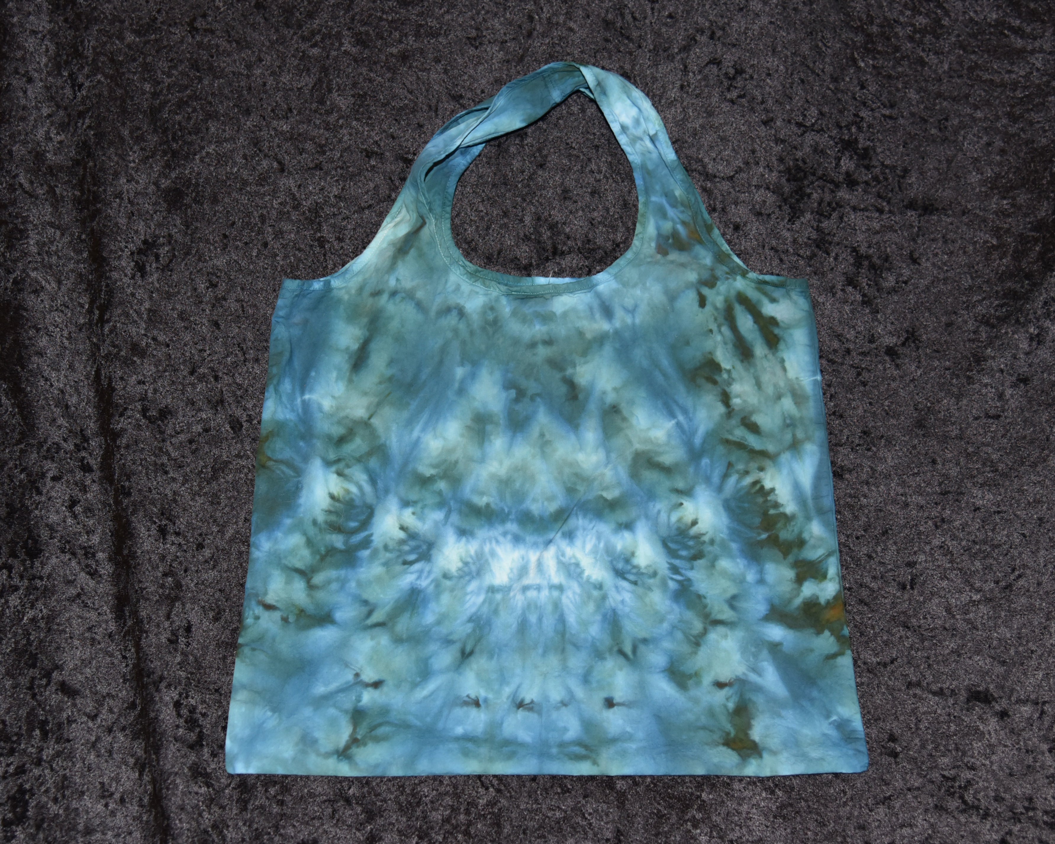 Cotton Shopping Bag - Green Blue