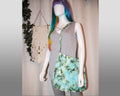 Shoulder Bag - Light Blue, Green
