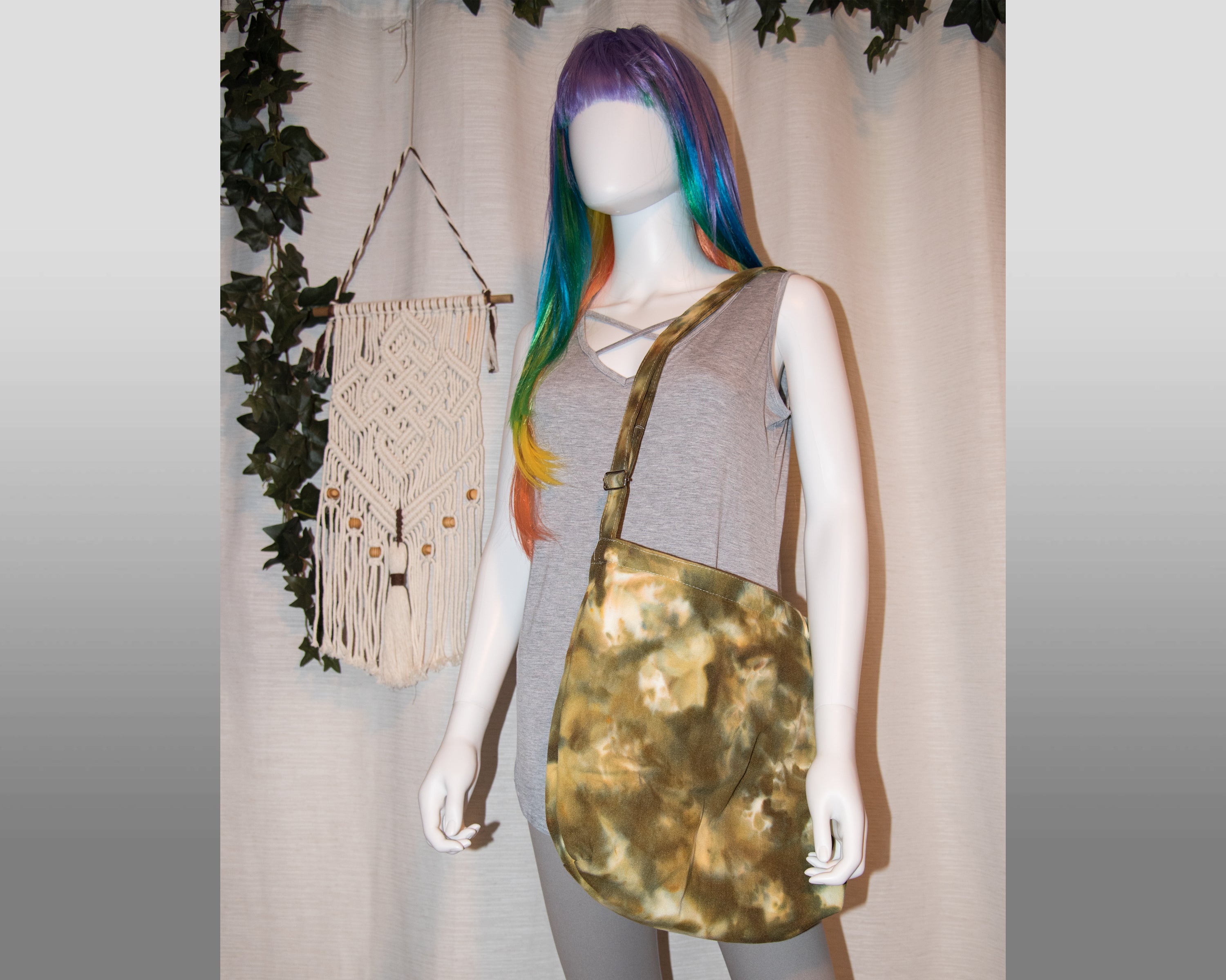 Shoulder Bag - Green, Brown