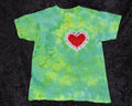 Youth (Size S) T-shirt - Green with Heart