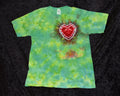 Youth (Size L) T-shirt - Green with Heart