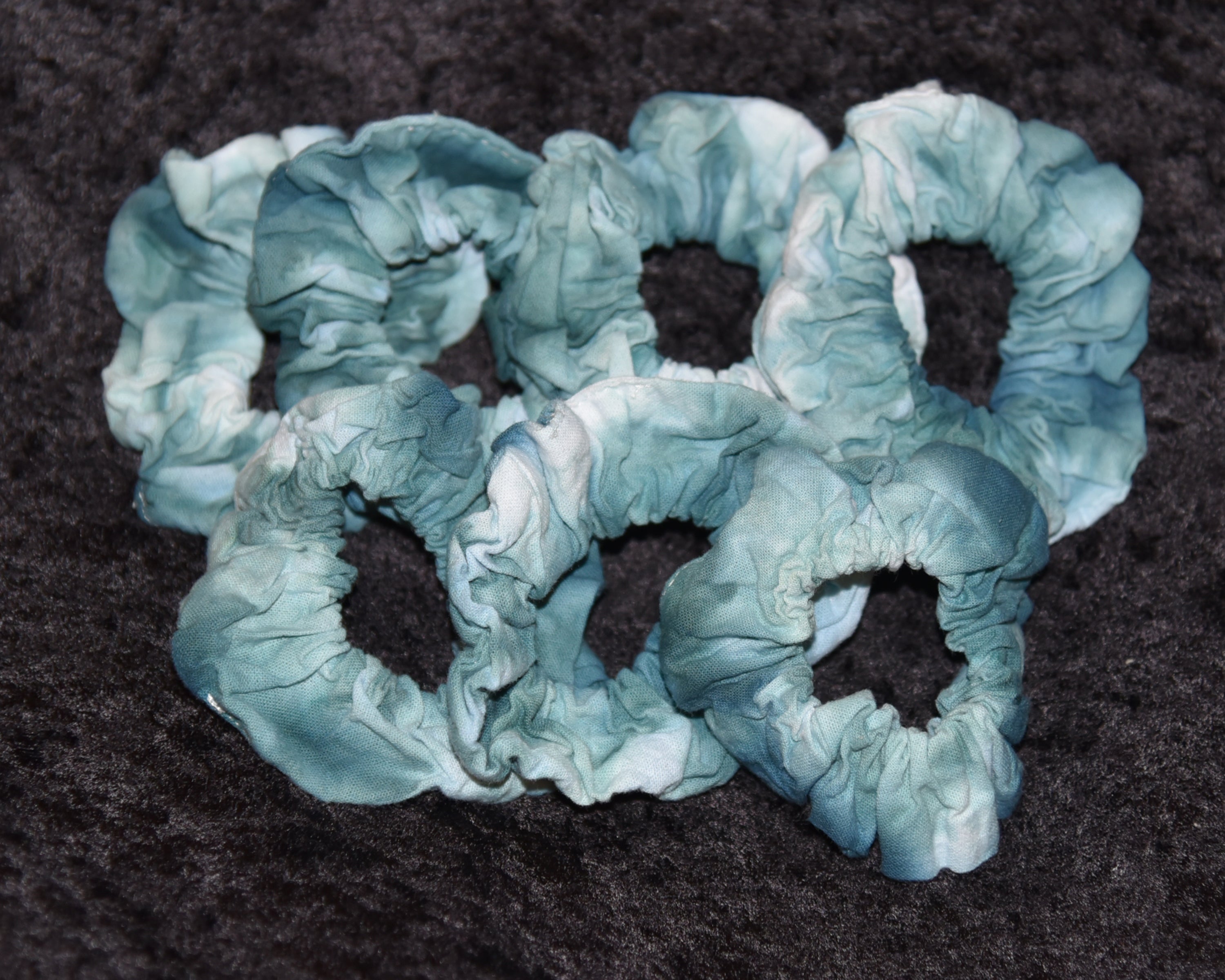 Hair Scrunchies - Greenish Blue