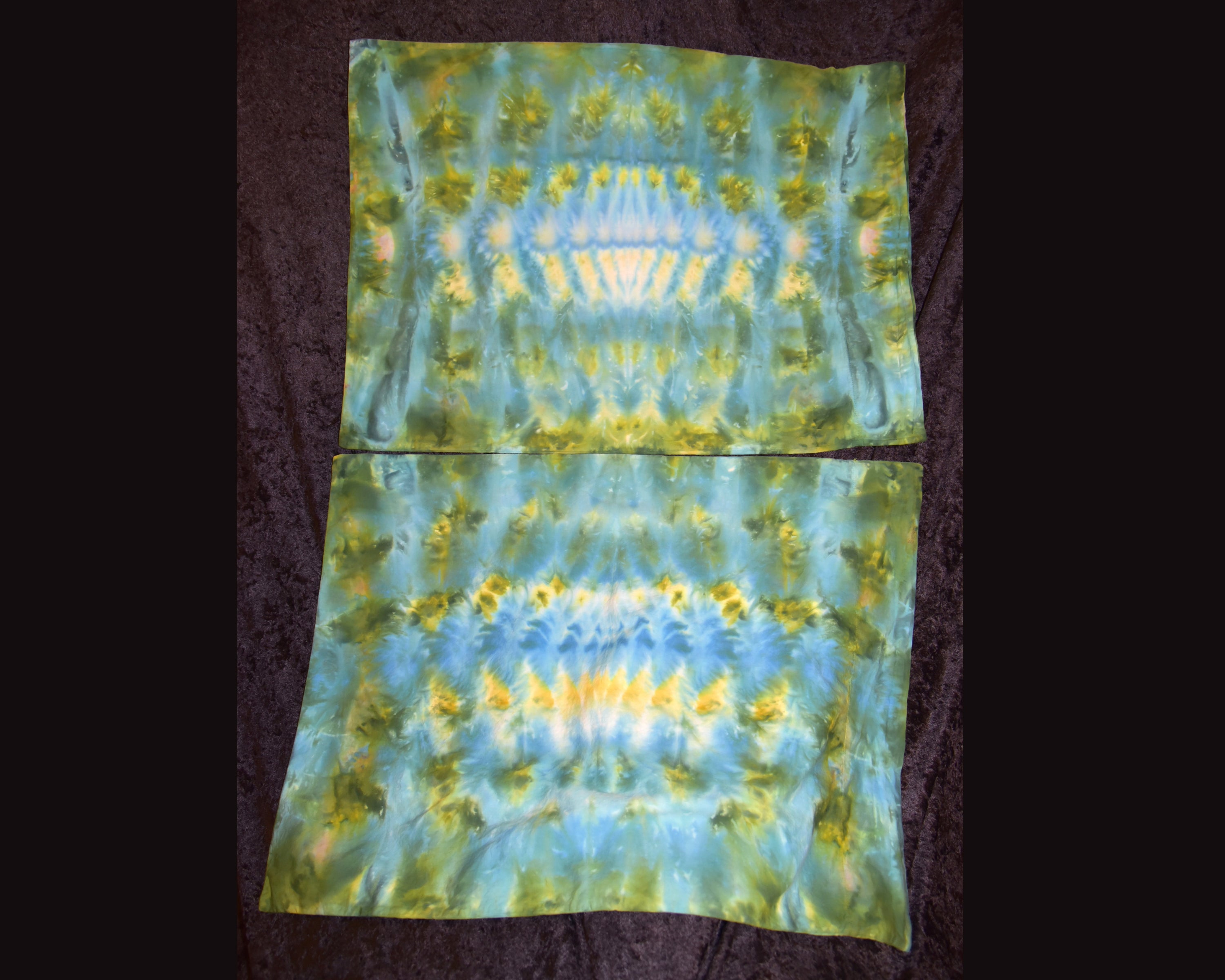 Green and Blue pillow case set
