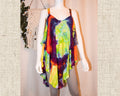Extra Large - Double Layered Hi-Lo Camisole - Rainbow Geode
