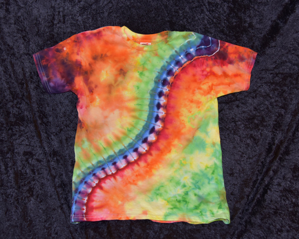 Youth (Size M) T-shirt - Rainbow Stripes
