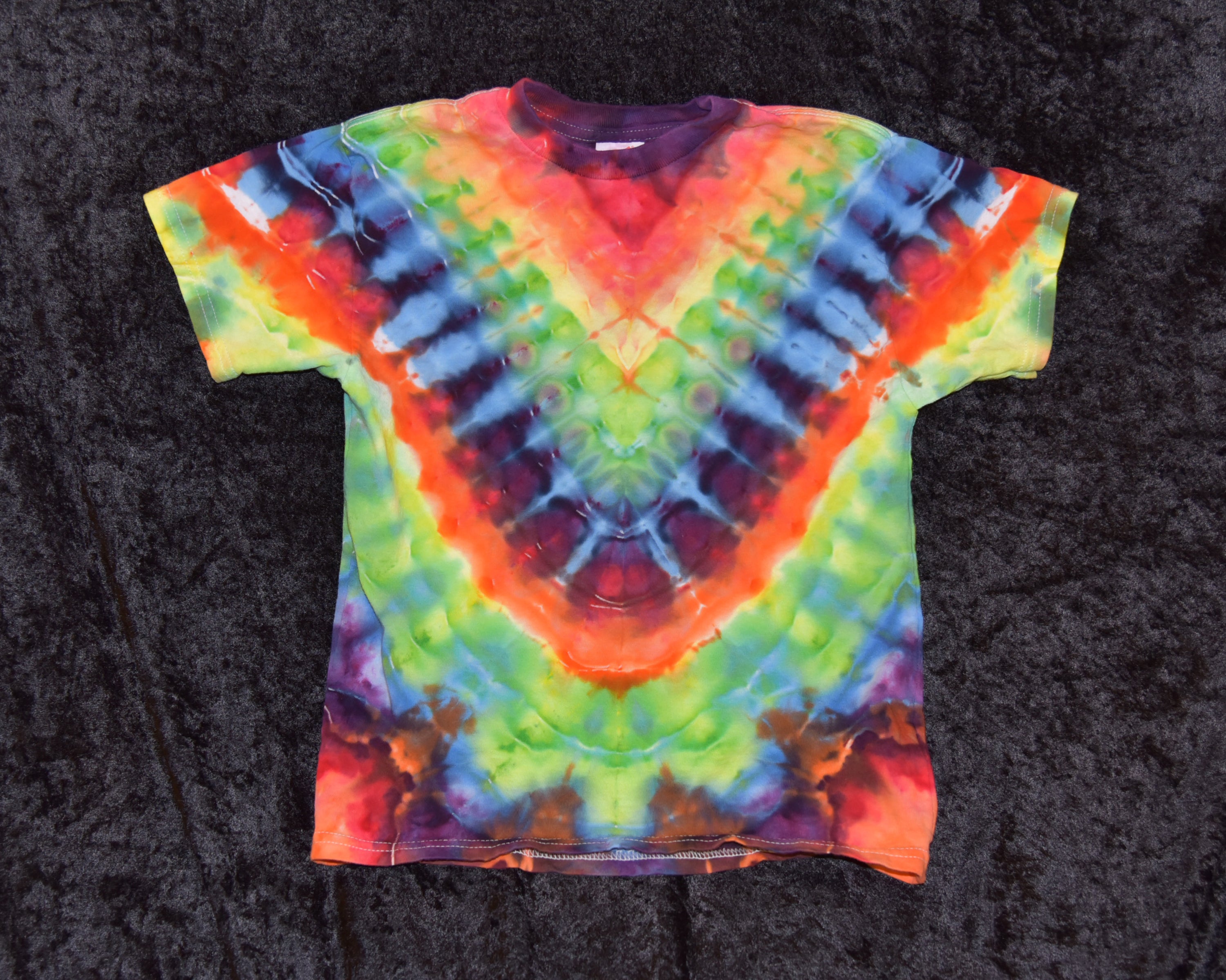 Youth (Size S) T-shirt - Rainbow Stripes