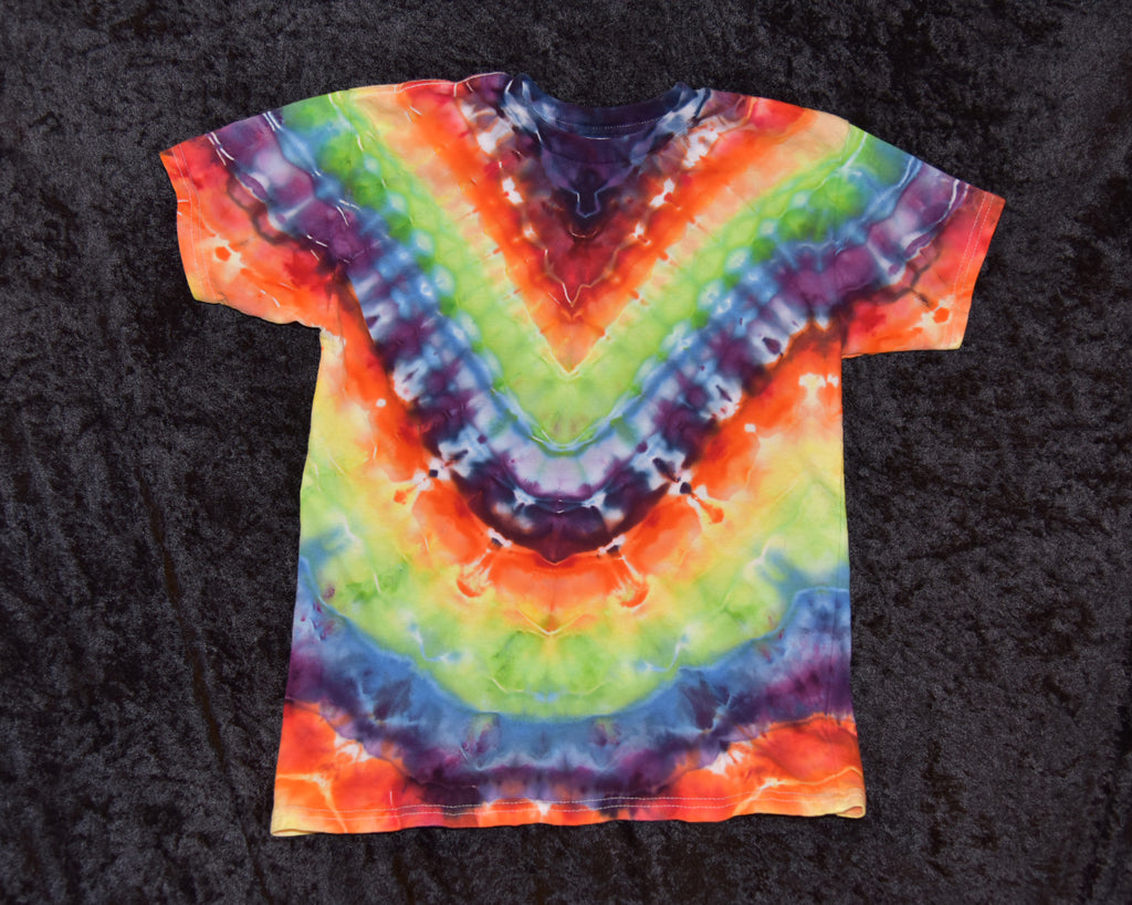 Youth (Size M) T-shirt - Rainbow Stripes