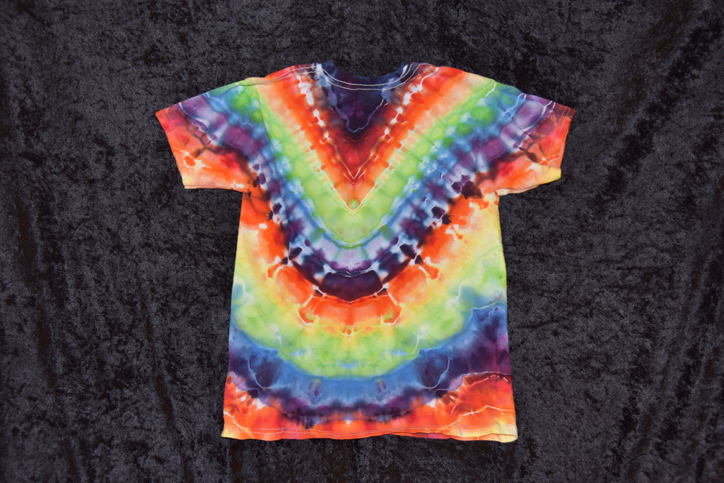 Youth (Size M) T-shirt - Rainbow Stripes