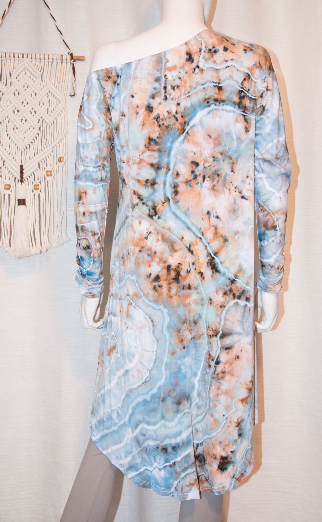 Small - One Shoulder High-Low Asymmetrical Rayon Shirt