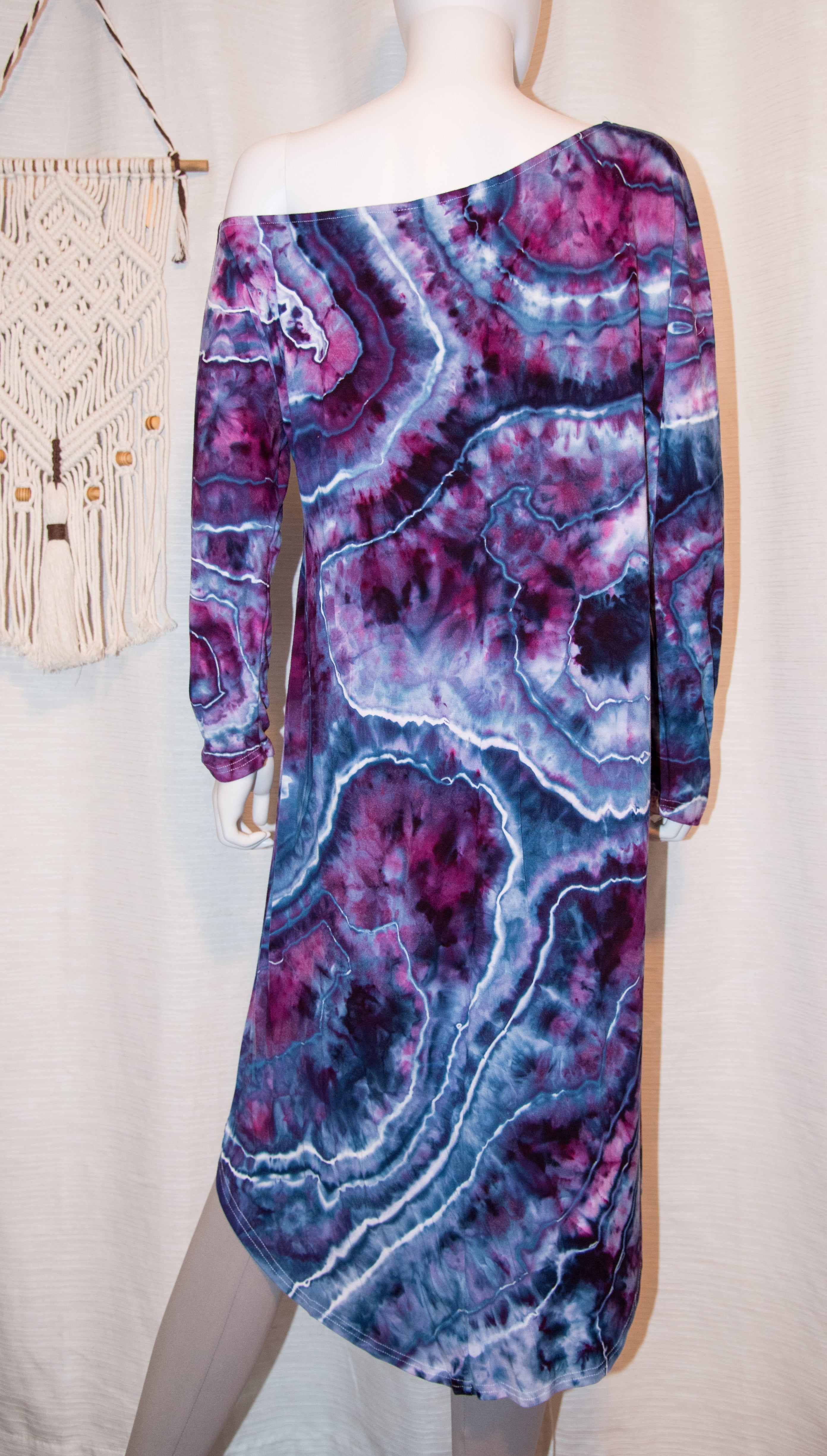 Extra Large - One Shoulder High-Low Asymmetrical Rayon Shirt