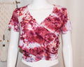 Cross-Front Crop Top - L - Wine