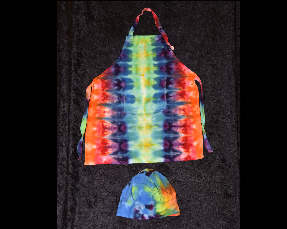 Youth Apron with Chef Hat - Rainbow colors